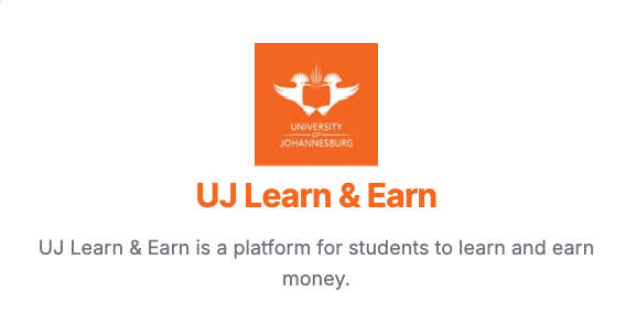 UJ Learn & Earn screenshot 1